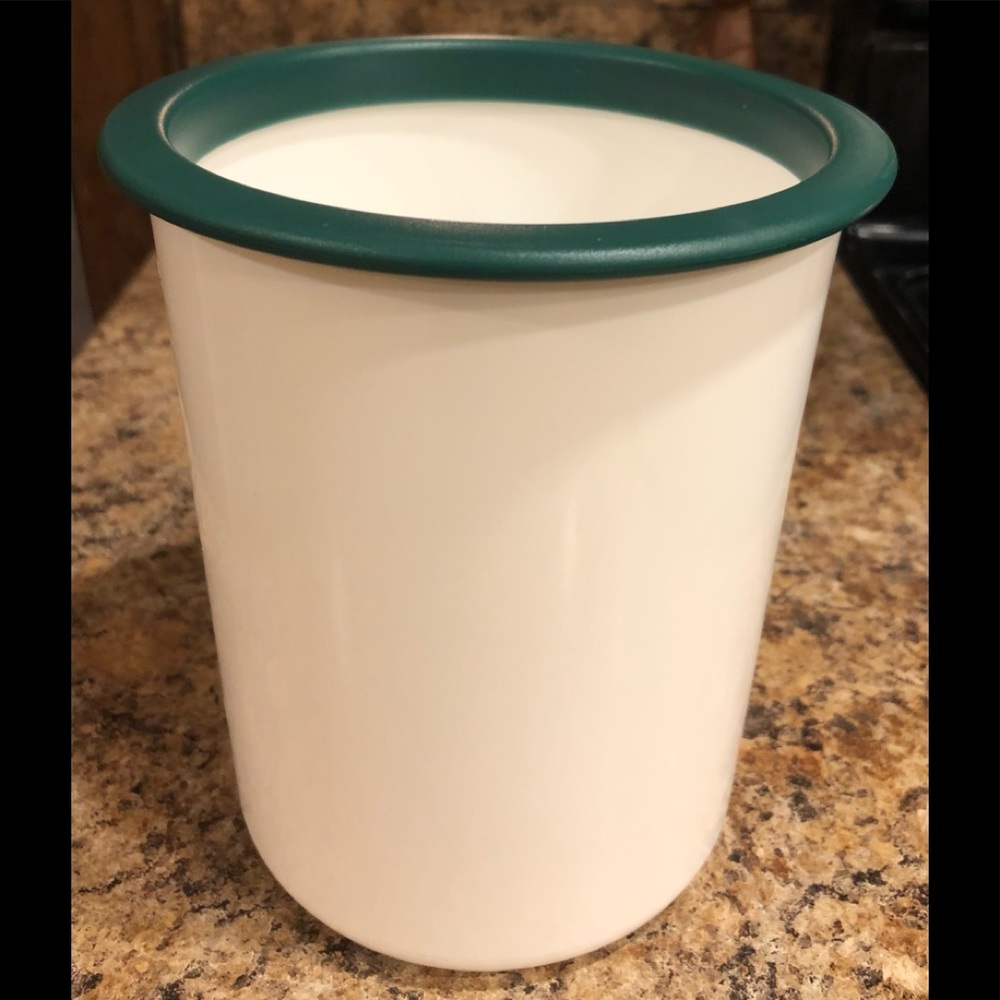 Vintage Tupperware Utensil Caddy Holder White And Hunter Green. Unused.